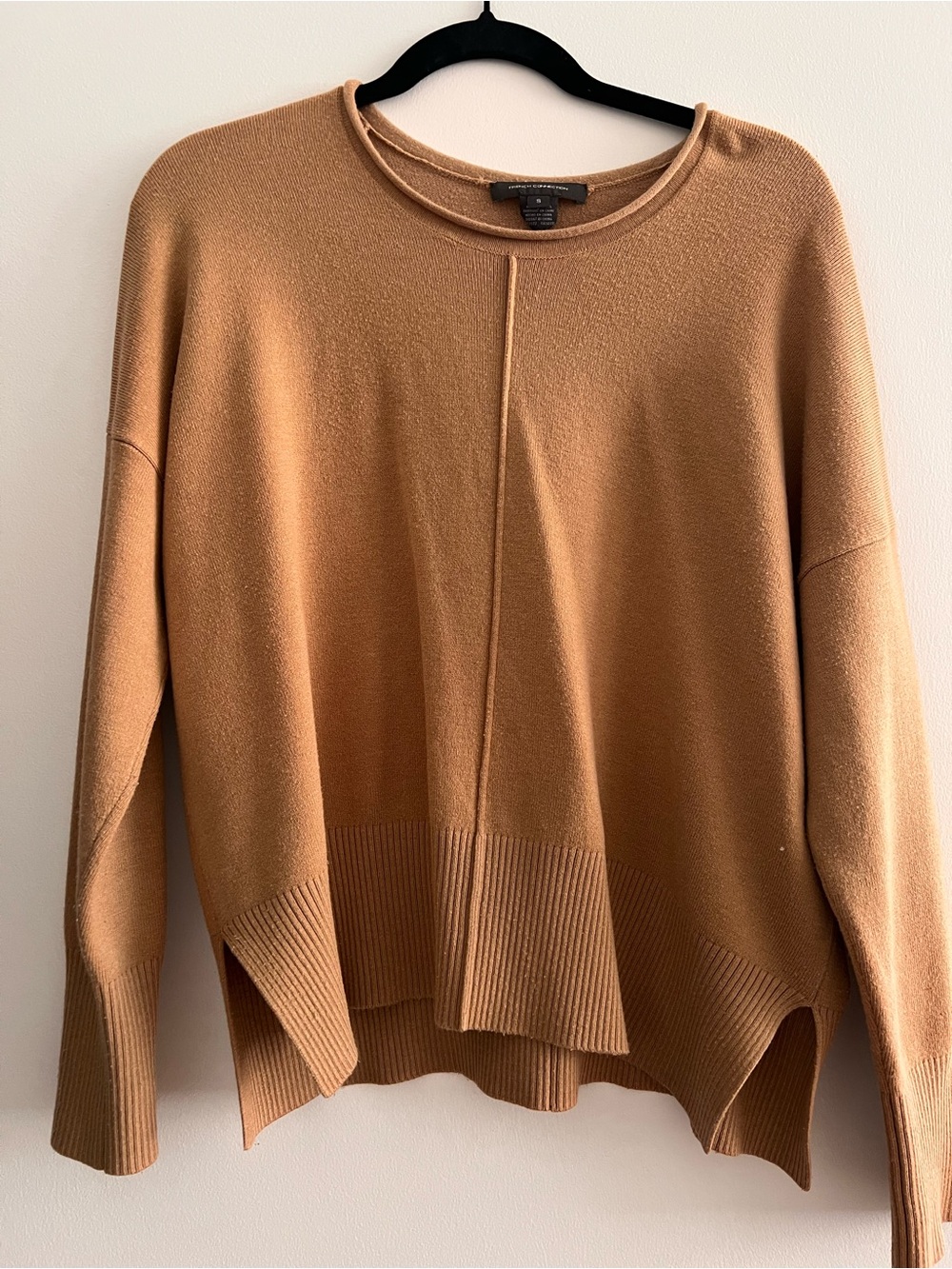 French Connection Camel Crewneck Sweater